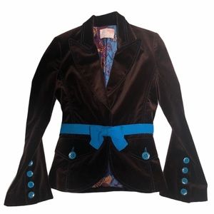 Samantha Treacy Silk Flare Blazer 4 S